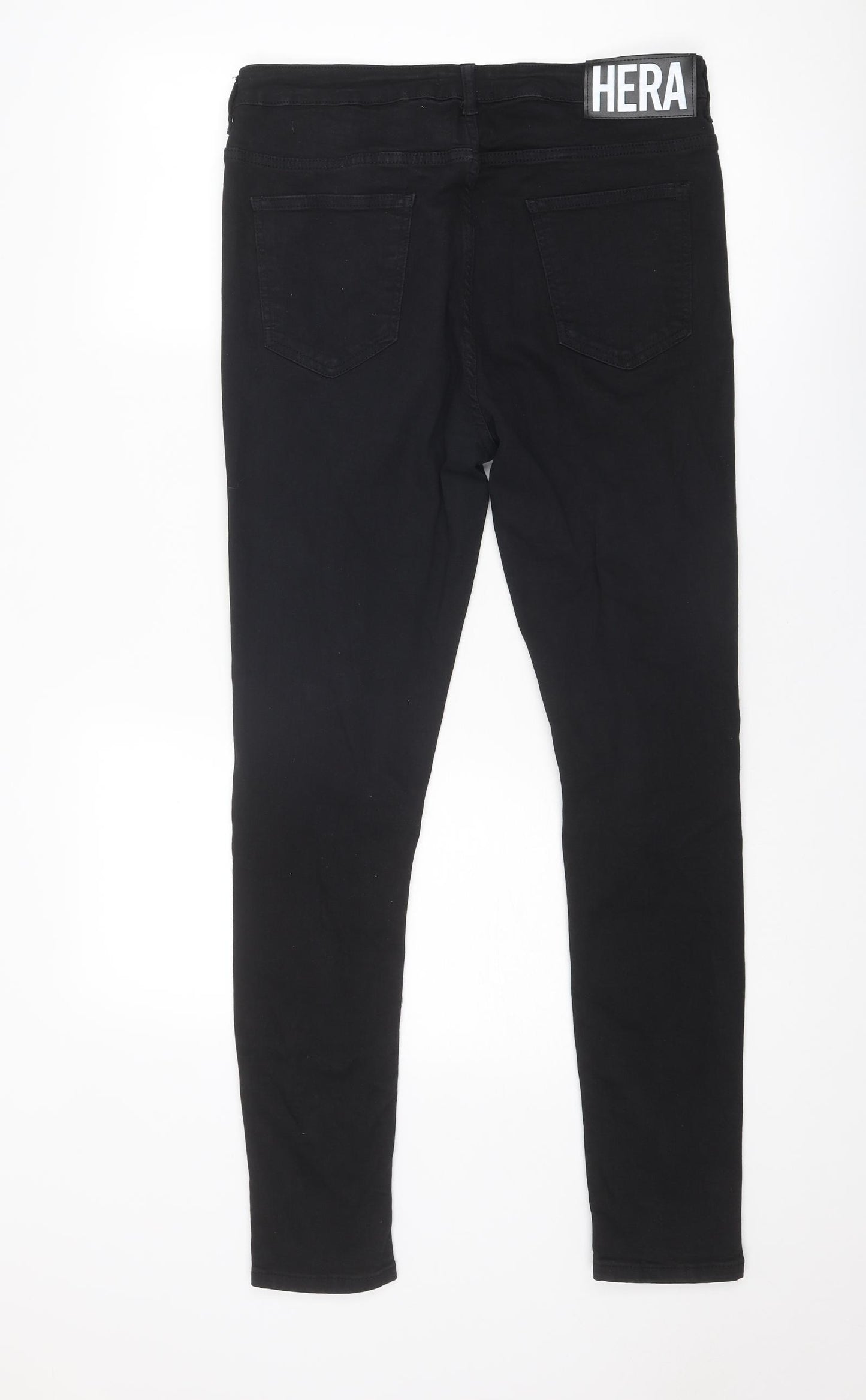 Hera Mens Black Cotton Skinny Jeans Size 34 in Regular Zip