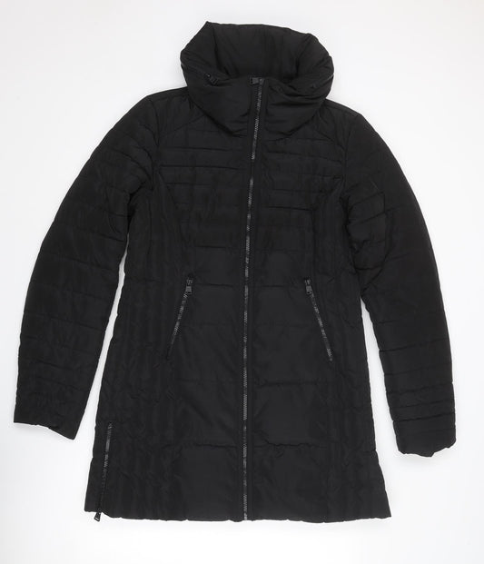 NEXT Womens Black Puffer Jacket Jacket Size 16 Zip