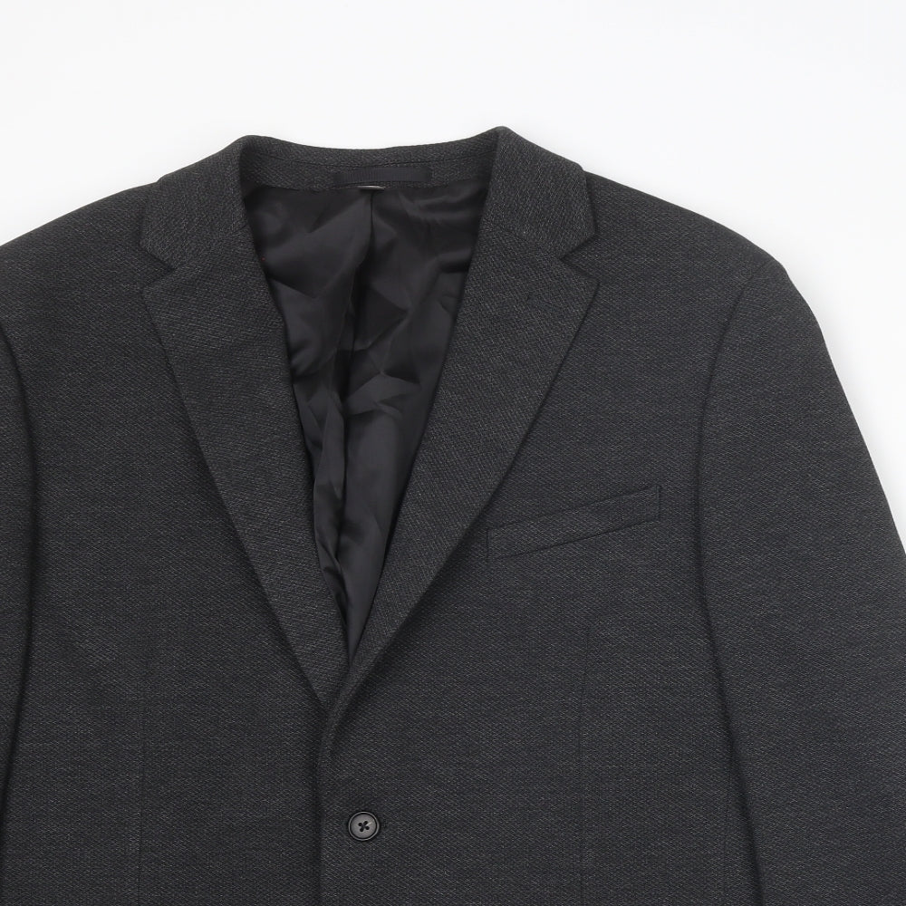 Marks and Spencer Mens Grey Polyamide Jacket Blazer Size 44 Regular