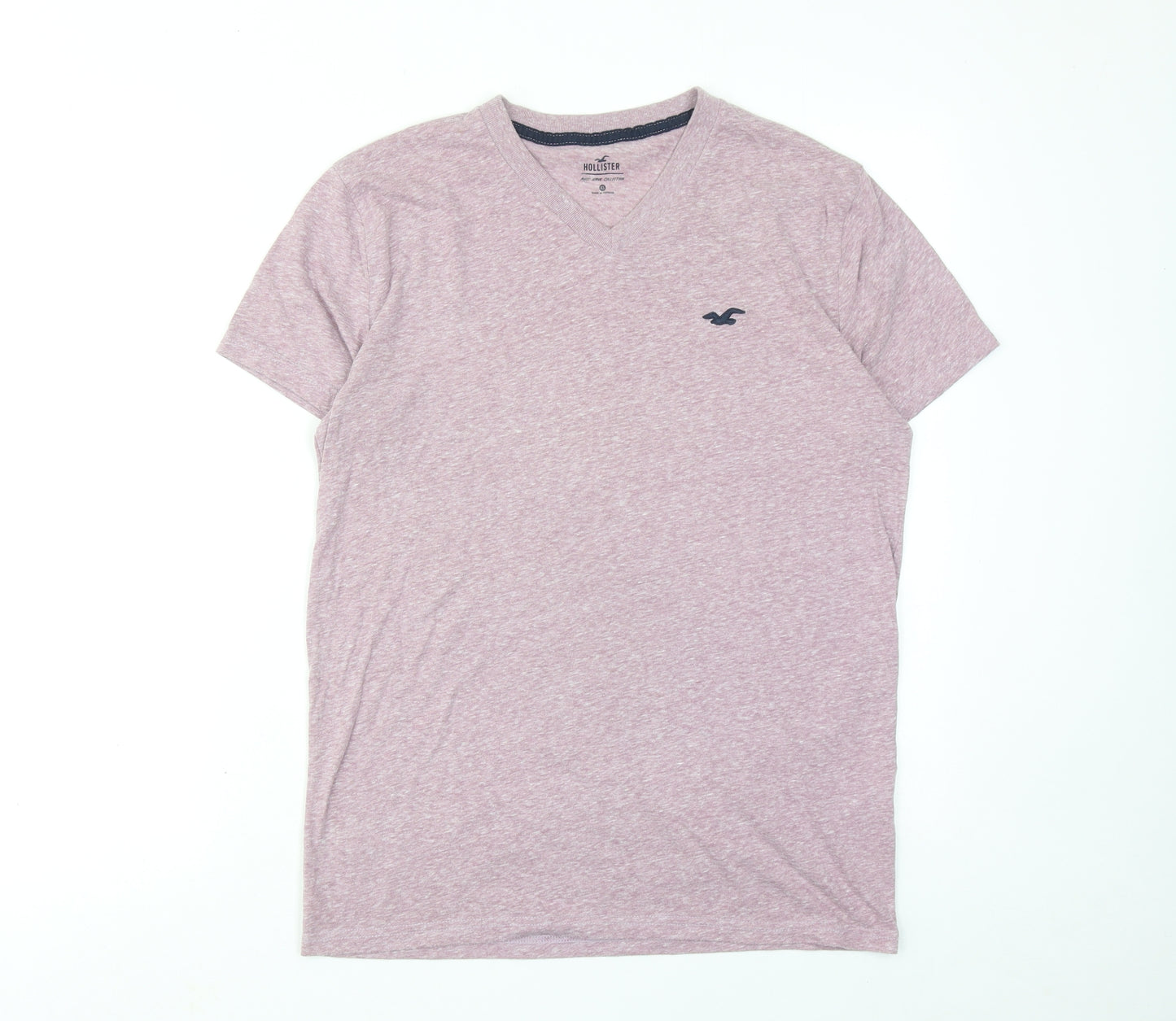 Hollister Mens Purple Cotton T-Shirt Size XS V-Neck