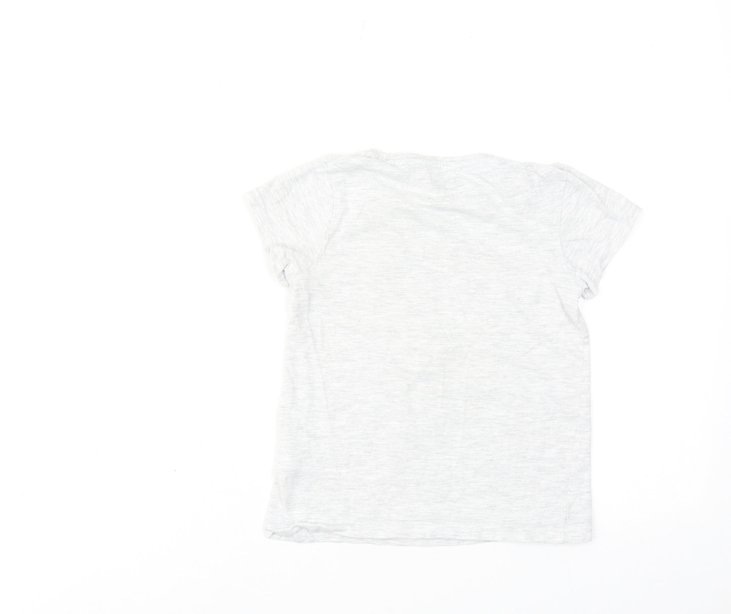 Peppa Pig Girls Grey Cotton Basic T-Shirt Size 4-5 Years Round Neck Pullover