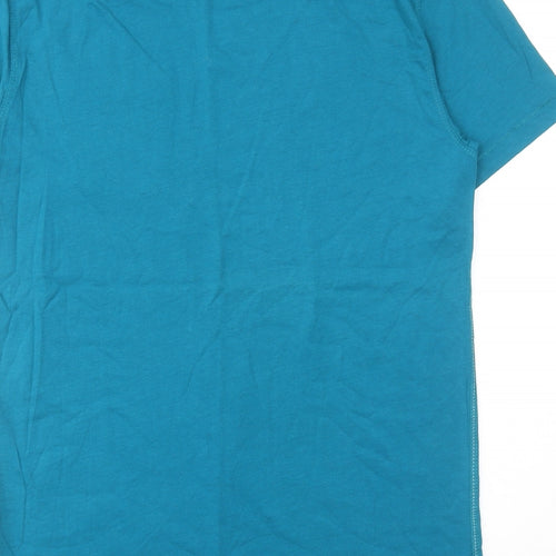 NEXT Mens Blue Cotton T-Shirt Size M Round Neck