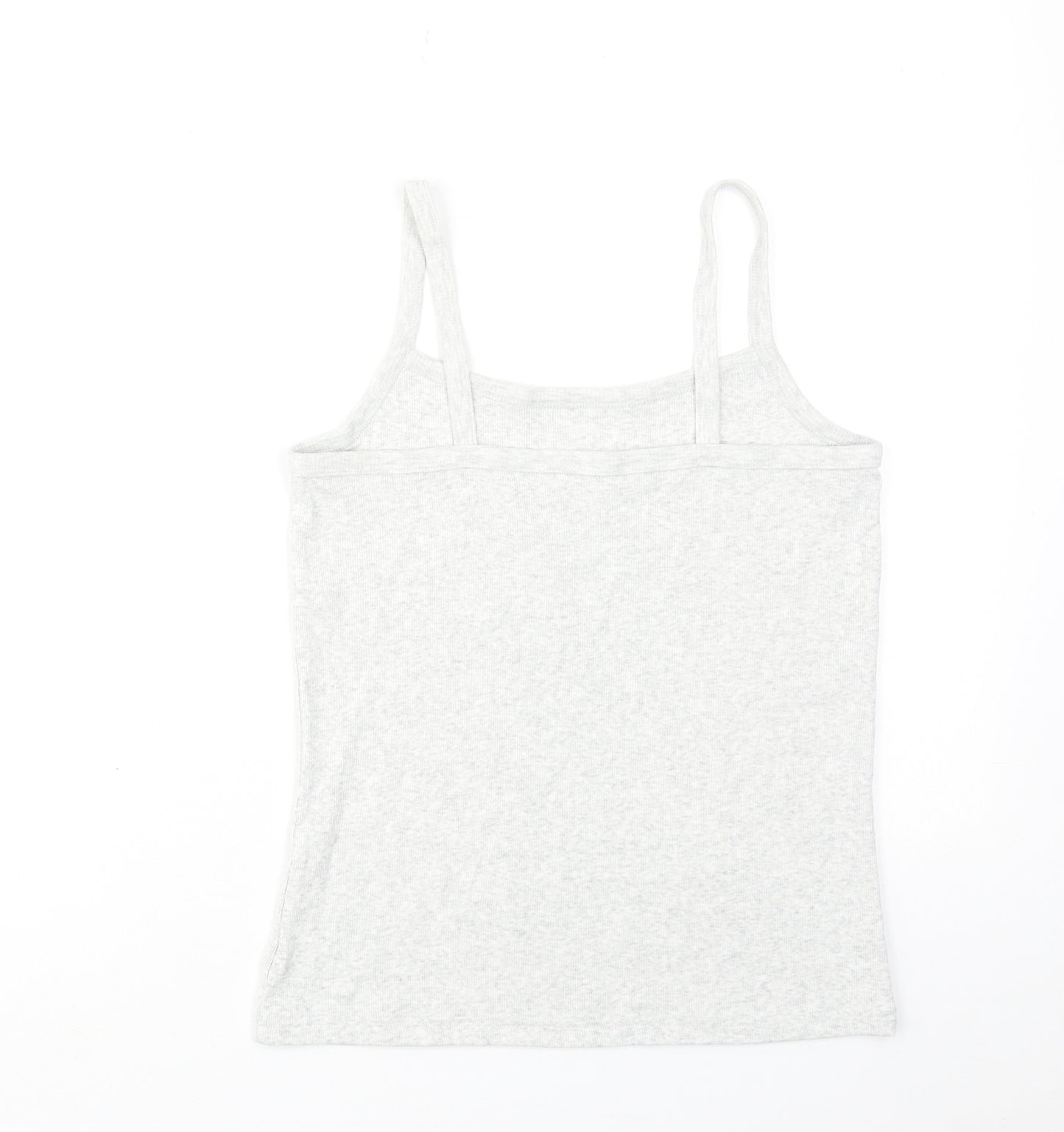 NEXT Girls Grey Cotton Basic Tank Size 13-14 Years Round Neck Pullover