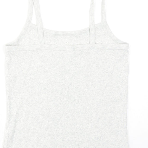 NEXT Girls Grey Cotton Basic Tank Size 13-14 Years Round Neck Pullover