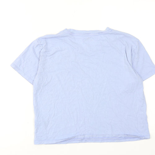 Hollister Womens Blue Cotton Basic T-Shirt Size S Round Neck
