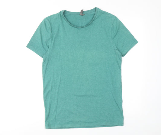 ASOS Mens Green Polyester T-Shirt Size M Round Neck