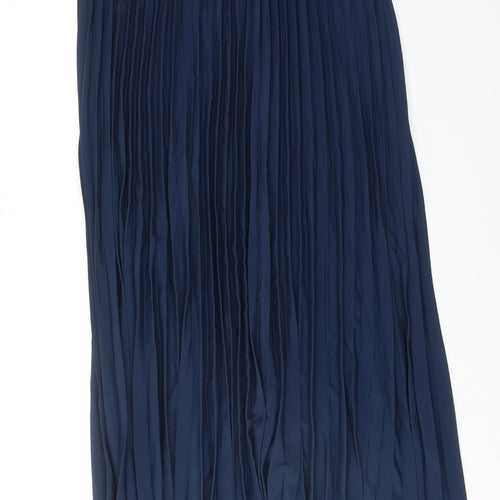 Anthology Womens Blue Polyester Pleated Skirt Size 18