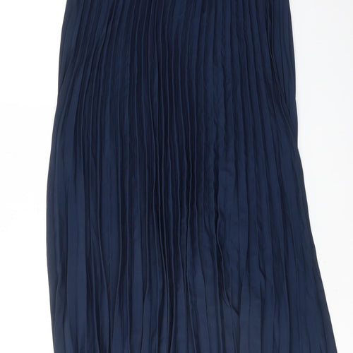 Anthology Womens Blue Polyester Pleated Skirt Size 18