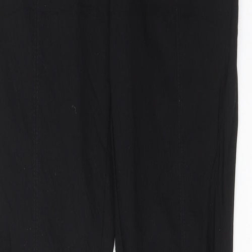 New Look Womens Black Viscose Trousers Size 12 Regular Hook & Eye