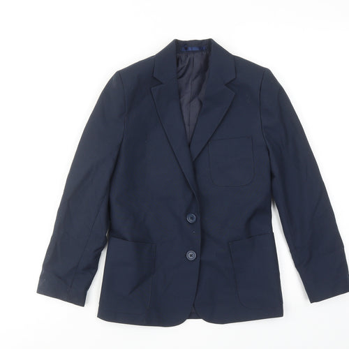 Marks and Spencer Boys Blue Jacket Blazer Size 8-9 Years Button