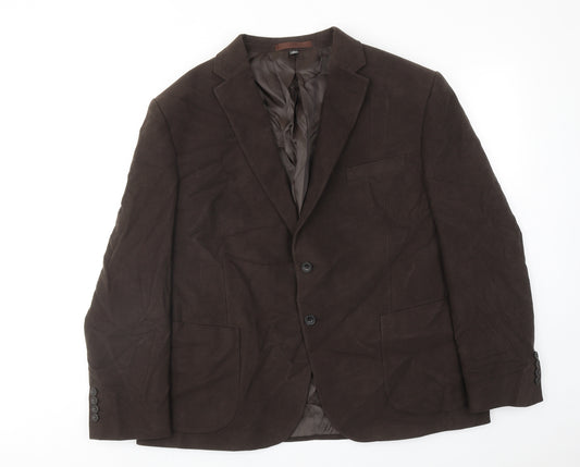 Marks and Spencer Mens Brown Cotton Jacket Blazer Size 46 Regular