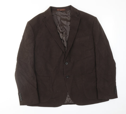 Marks and Spencer Mens Brown Cotton Jacket Blazer Size 44 Regular