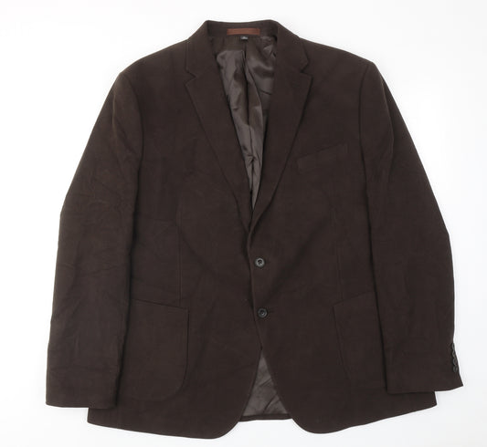 Marks and Spencer Mens Brown Cotton Jacket Blazer Size 48 Regular