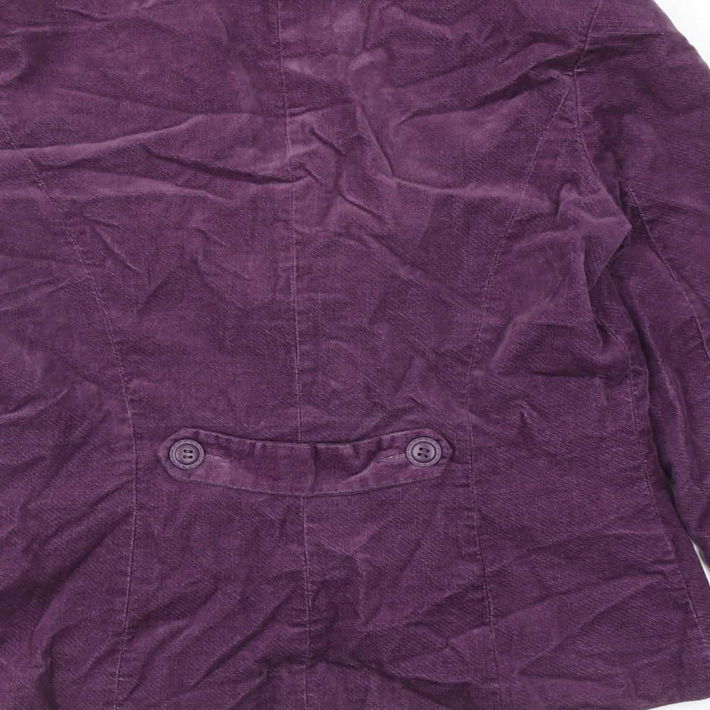 Long Tall Sally Womens Purple Jacket Size 14 Button