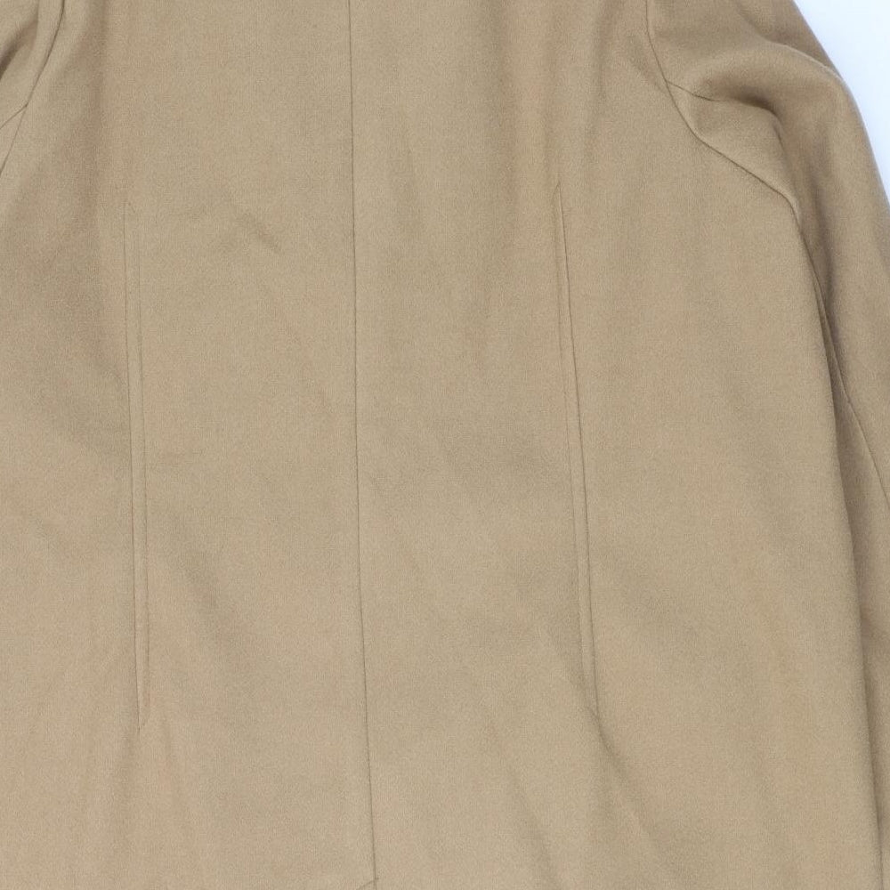 Marks and Spencer Womens Beige Overcoat Coat Size 24 Button