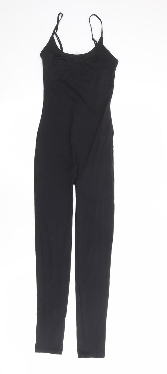 Zara Womens Black Polyamide Jumpsuit One-Piece Size S Pullover