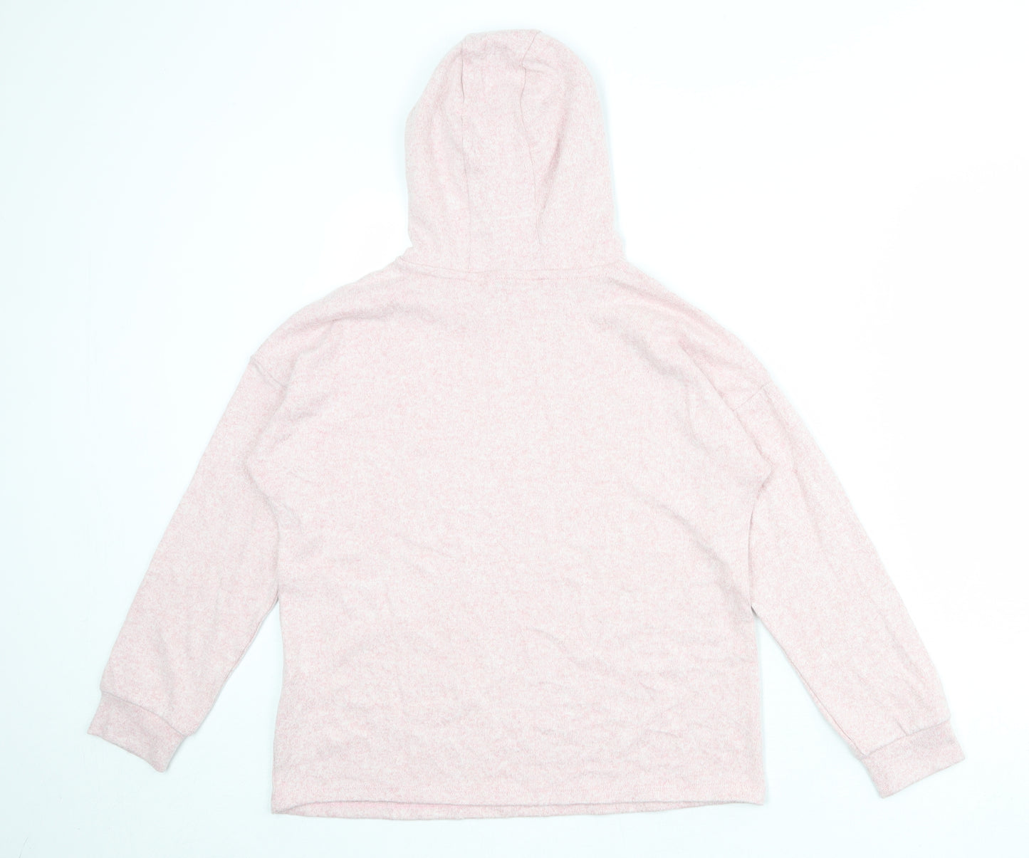 Marks and Spencer Girls Pink Polyester Pullover Hoodie Size 12-13 Years Pullover