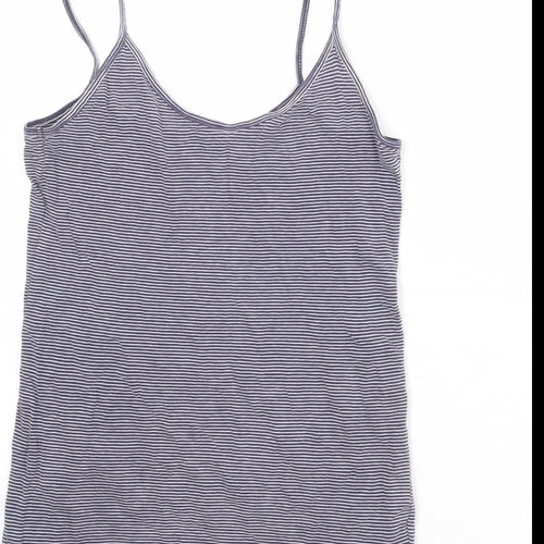 Gap Womens Blue Striped Polyester Camisole Tank Size XS Scoop Neck
