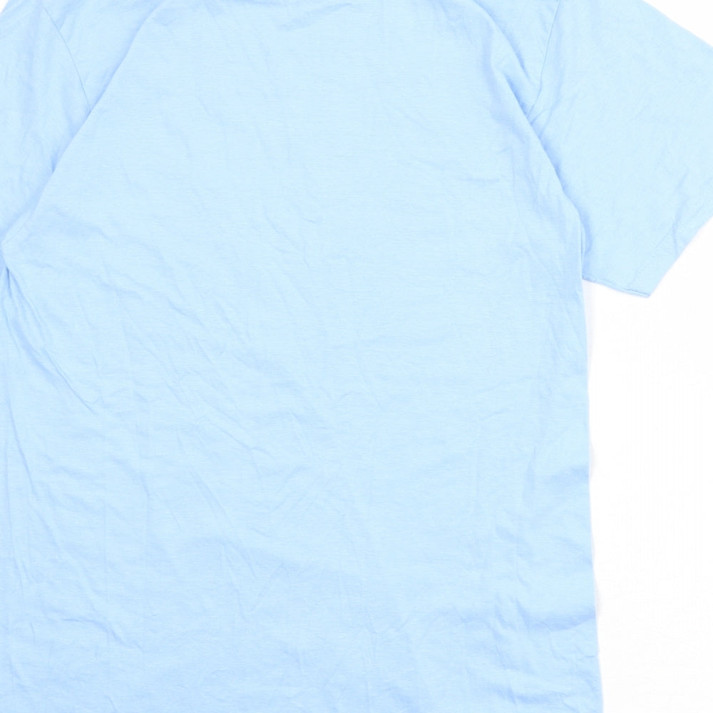 Disney Mens Blue Cotton T-Shirt Size S Round Neck