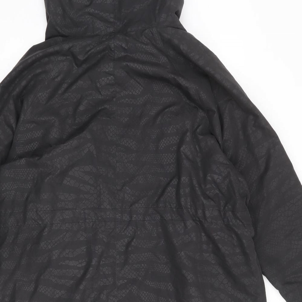 Slazenger Womens Grey Rain Coat Coat Size M Zip
