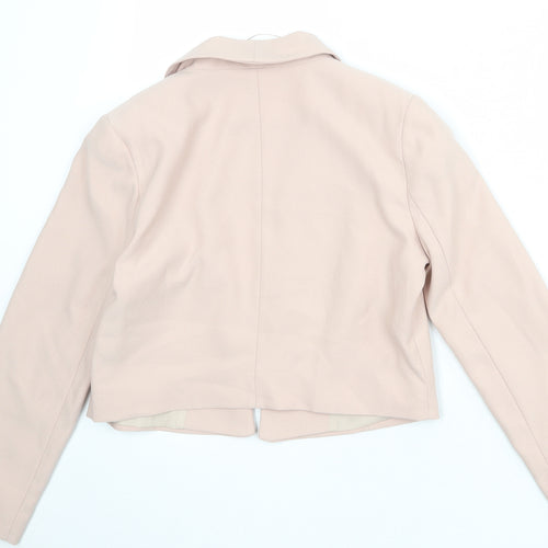 Miss Selfridge Womens Pink Polyester Jacket Blazer Size 10 - Open Style