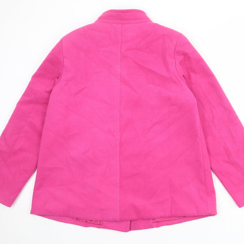 Wardrobe Womens Pink Pea Coat Coat Size 14 Button