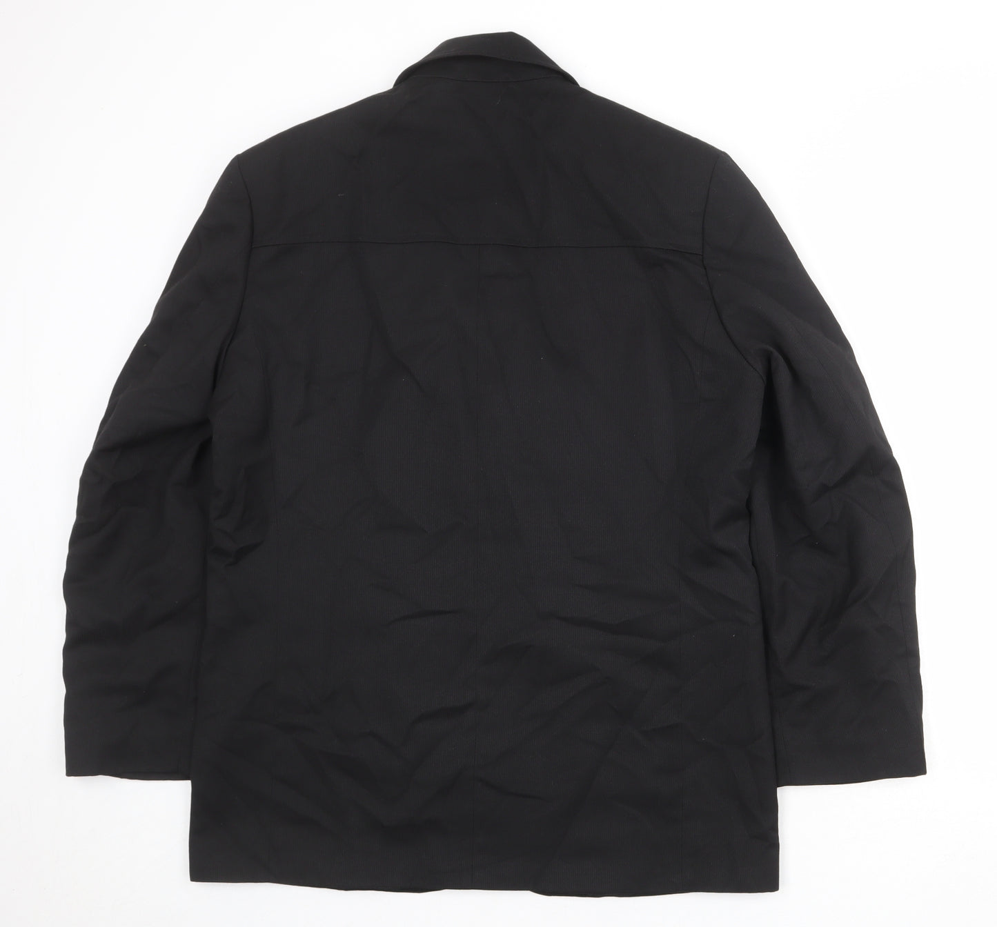 Monitor Mens Black Polyester Jacket Blazer Size 42 Regular