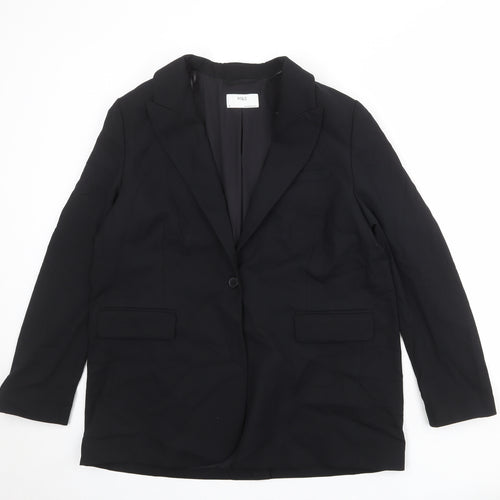 Marks and Spencer Womens Black Polyester Jacket Suit Jacket Size 16
