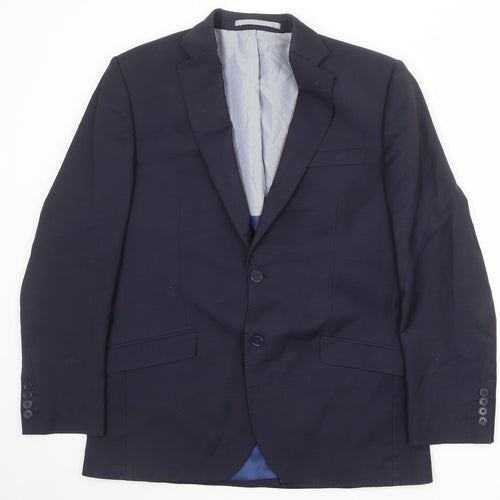 Marks and Spencer Mens Blue Wool Jacket Suit Jacket Size 40 Regular
