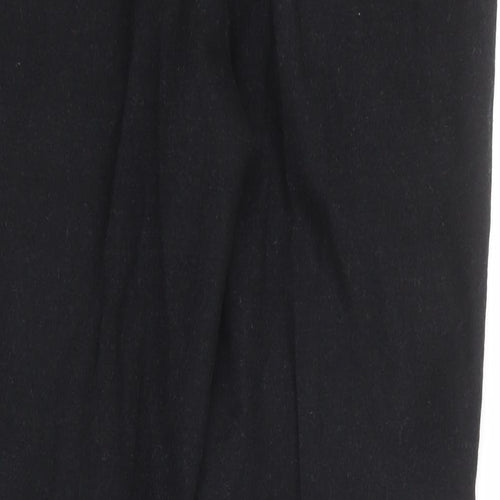 Marks and Spencer Mens Black Wool Dress Pants Trousers Size 36 in Regular Zip