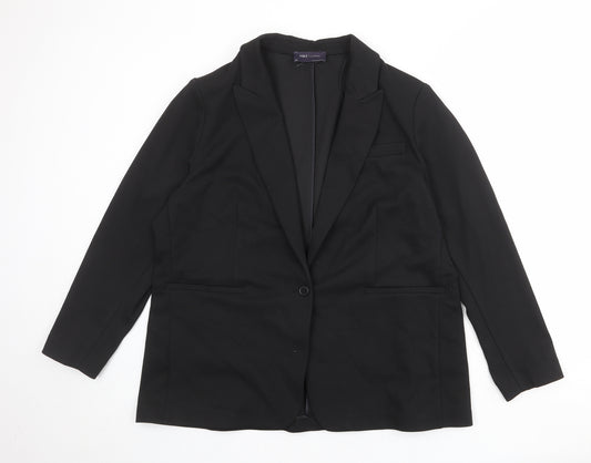 Marks and Spencer Womens Black Polyester Jacket Blazer Size 20 - Unlined