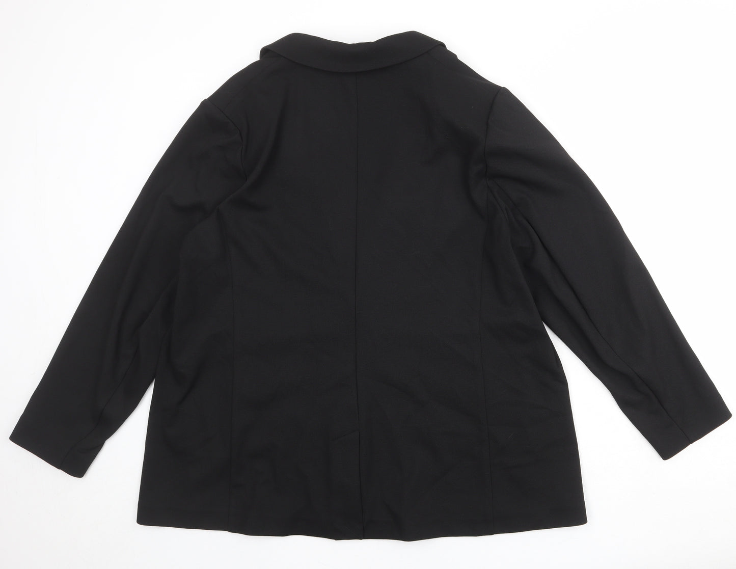 Marks and Spencer Womens Black Polyester Jacket Blazer Size 22 - Unlined