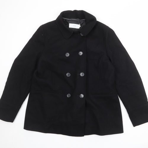 John Lewis Womens Black Jacket Size 16 Button