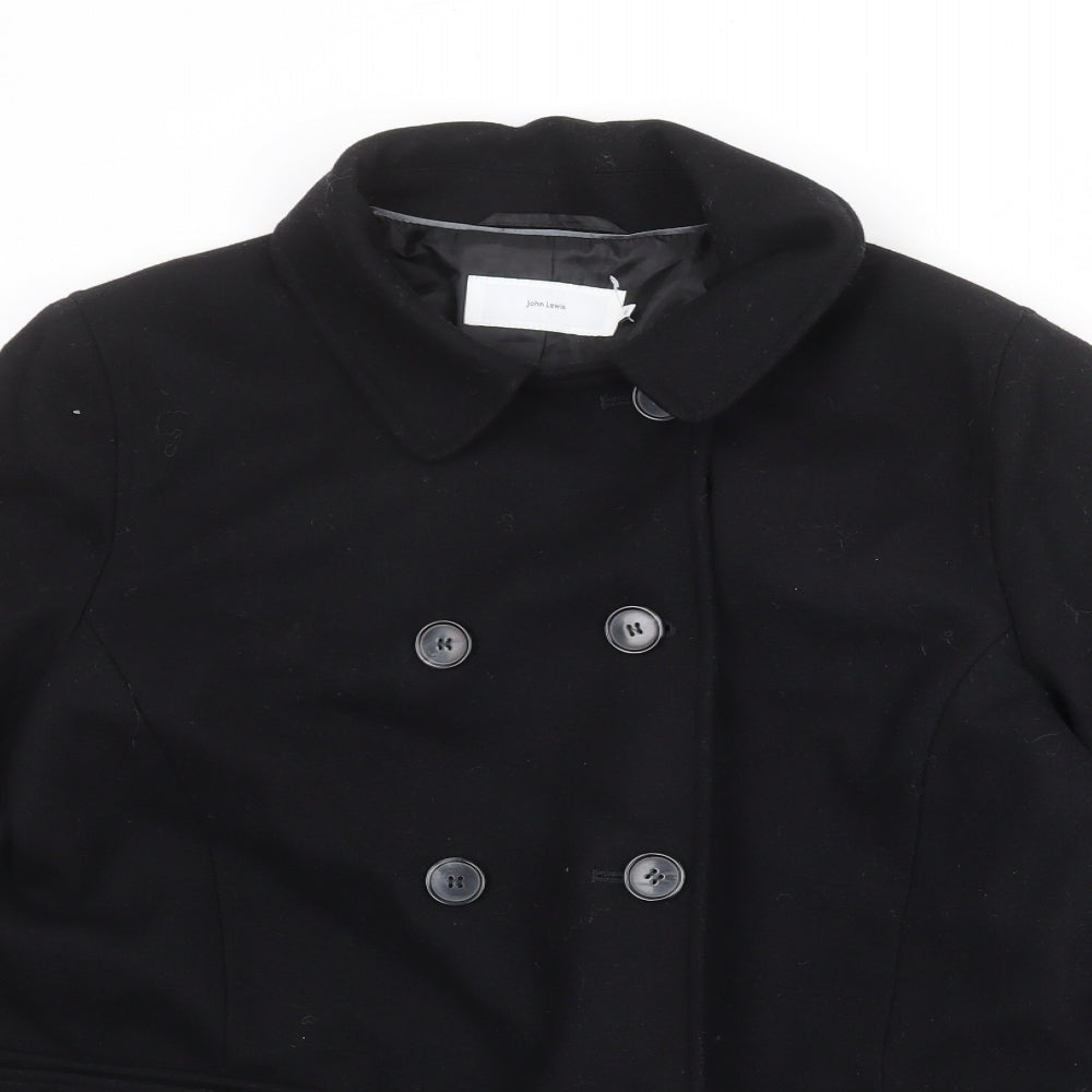 John Lewis Womens Black Jacket Size 16 Button