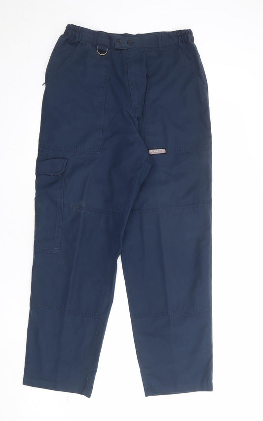Regatta Womens Blue Polyester Cargo Trousers Size 14 Regular Zip