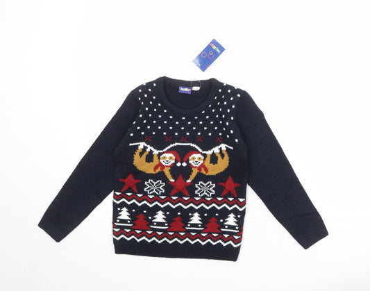 Lupilu Boys Blue Round Neck Polyester Pullover Jumper Size 4-5 Years Pullover - Size 4-5 Years Christmas