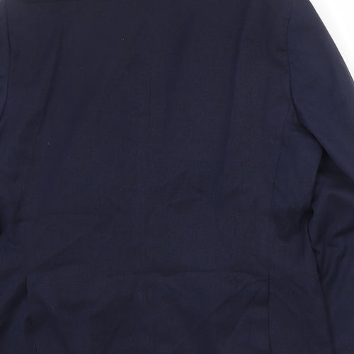 Harry Brown Mens Blue Polyester Jacket Suit Jacket Size 40 Regular