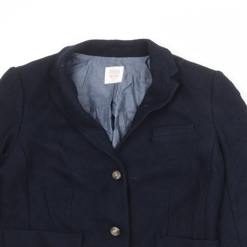 Gap Womens Blue Cotton Jacket Blazer Size 10