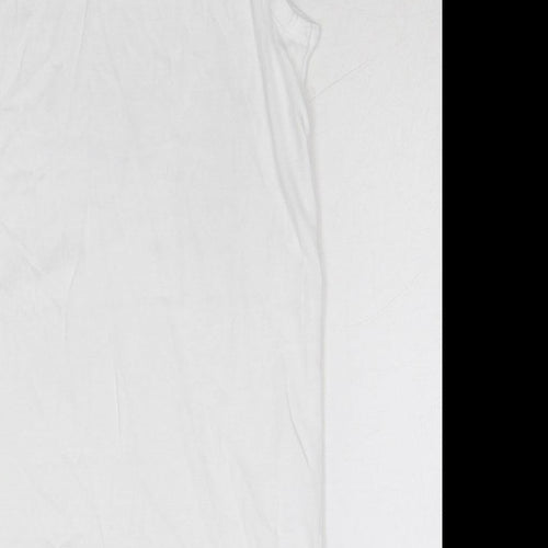 Marks and Spencer Mens White Cotton T-Shirt Size S Round Neck