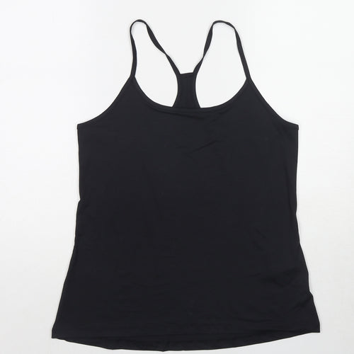 GOODMOVE Womens Black Polyester Camisole Tank Size 16 Scoop Neck