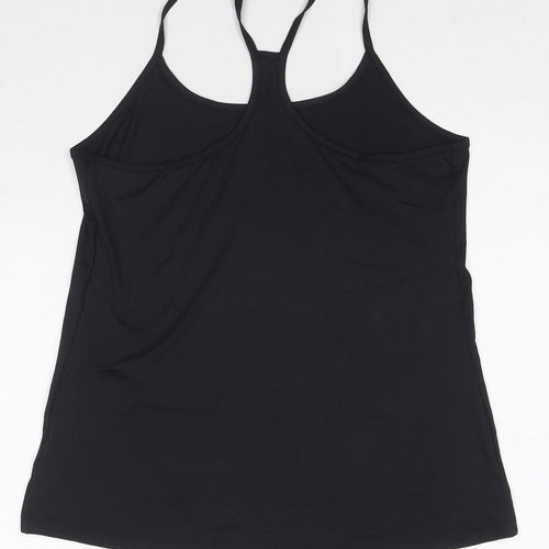 GOODMOVE Womens Black Polyester Camisole Tank Size 16 Scoop Neck