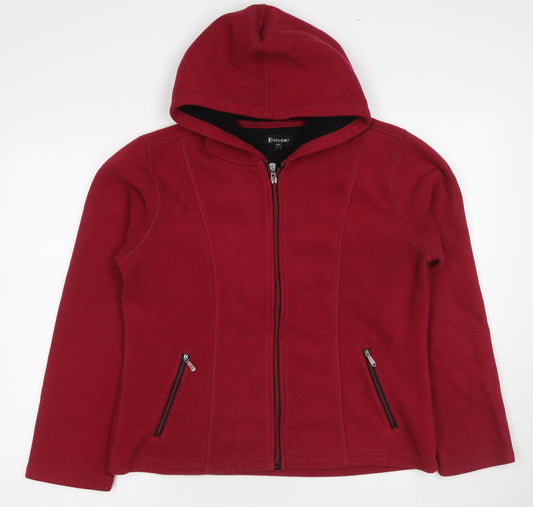 E-Studio Womens Red Jacket Size L Zip