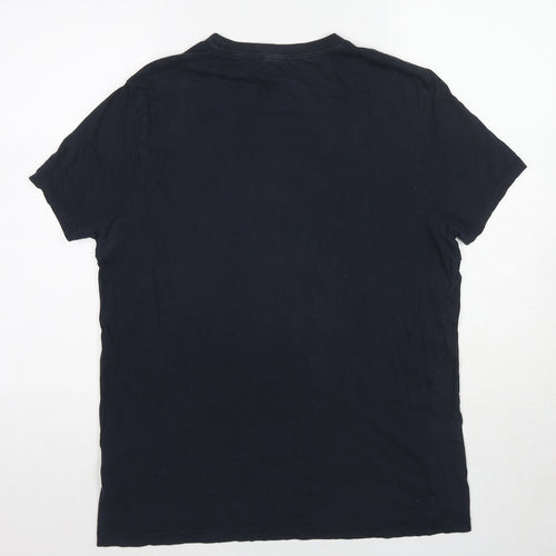 ASOS Womens Blue Cotton Basic T-Shirt Size L Crew Neck