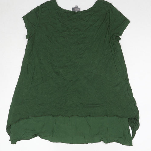Phase Eight Womens Green Polyester Basic T-Shirt Size 8 Boat Neck - Layered