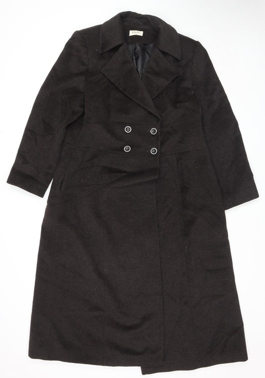 Kaliko Womens Brown Overcoat Coat Size 18 Buckle