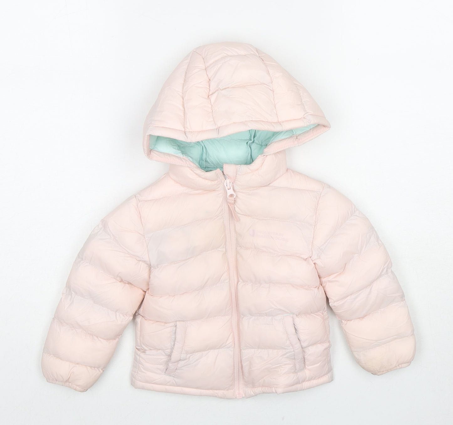 Mountain Warehouse Girls Pink Puffer Jacket Jacket Size 9-12 Months Zip