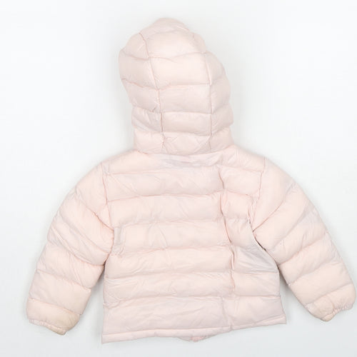 Mountain Warehouse Girls Pink Puffer Jacket Jacket Size 9-12 Months Zip