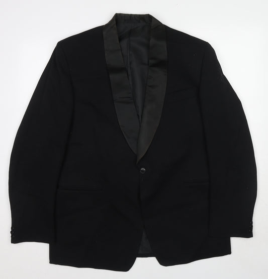 Centaur Mens Black Polyester Tuxedo Suit Jacket Size 40 Regular