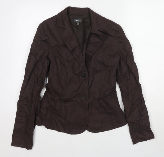 Mexx Womens Brown Jacket Blazer Size 12 Button