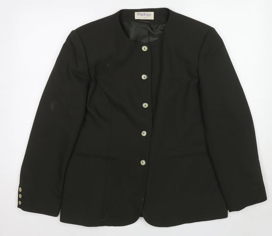 Mackays Womens Green Jacket Blazer Size 16 Button